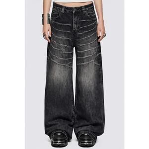 Black Washed Baggy Jeans